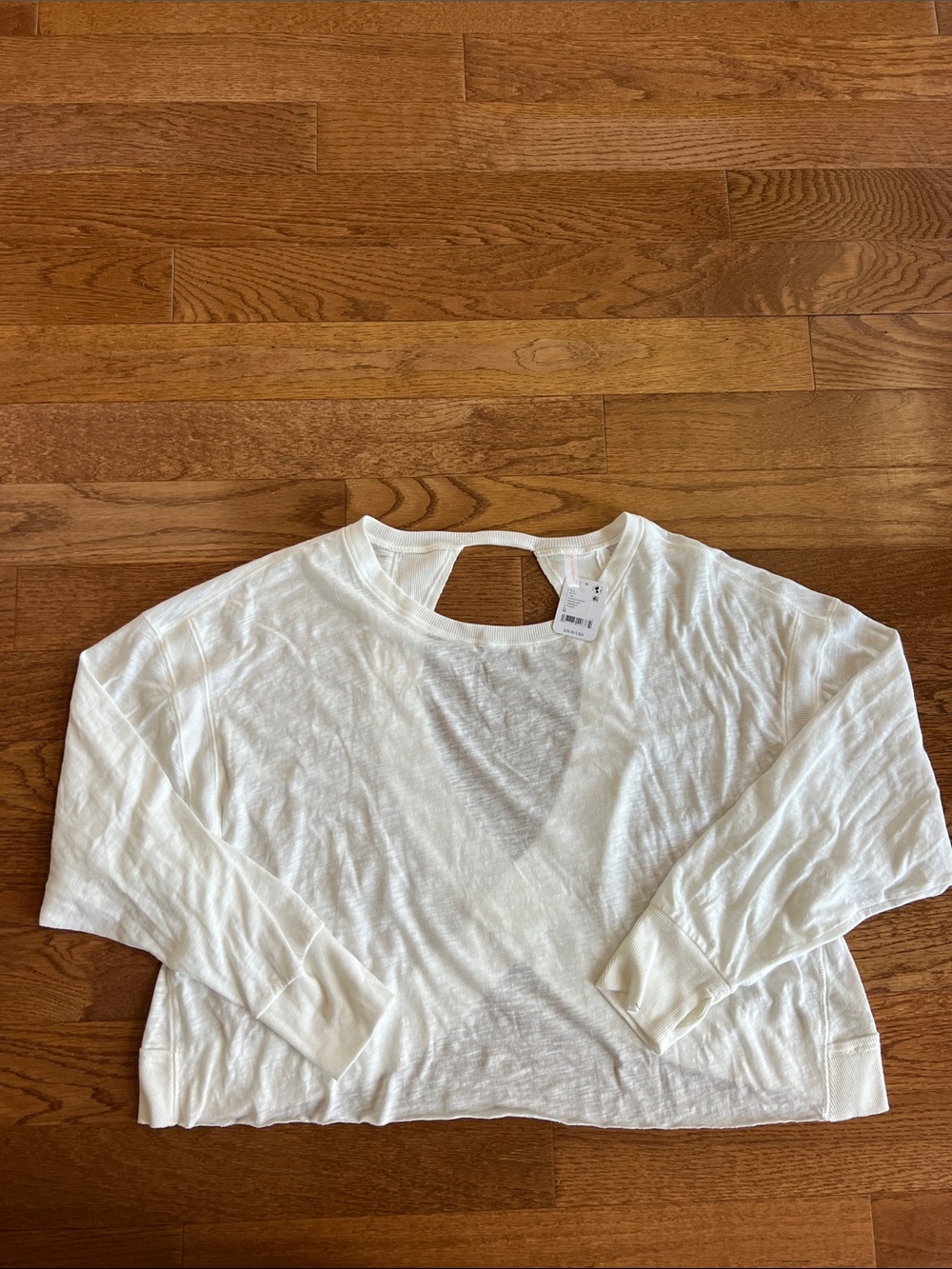 FP Movement by Free People Cream Scoop-Back Lightweight Sweatshirt